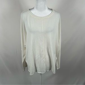 H by Bordeaux Cream Super Soft Oversize Sweater